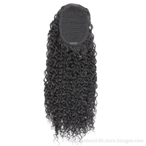 Curly Ponytail Extension for Black Women Wavy Ponytail Hair Piece Clip on Kinky Straight Yaki Ponytail